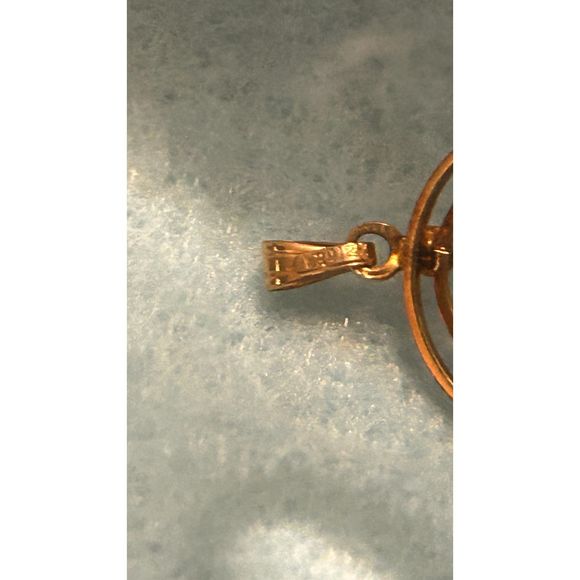 🎉HP🎉 Vintage Gold Filled Round Filligree Pendant with Pearl - Picture 7 of 7